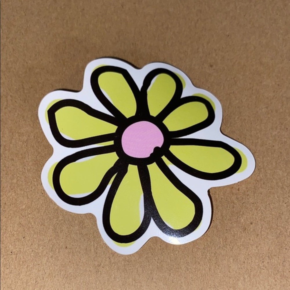 🌈20/$12🌈 Yellow and Pink Flower Sticker